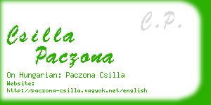 csilla paczona business card